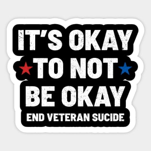 Its Okay To Not Be Okay - Bold White Textured Typograph Sticker